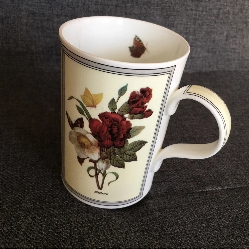 Wren Fine Bone China Floral Botanical Mug, 10 oz